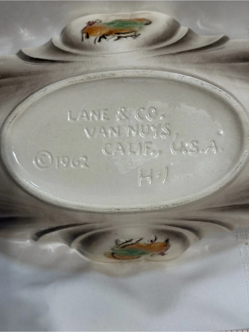 1959 3 Pc SET Turkey Platter, Serving Bowl & Gravy Boat Lane & Co Thanksgiving